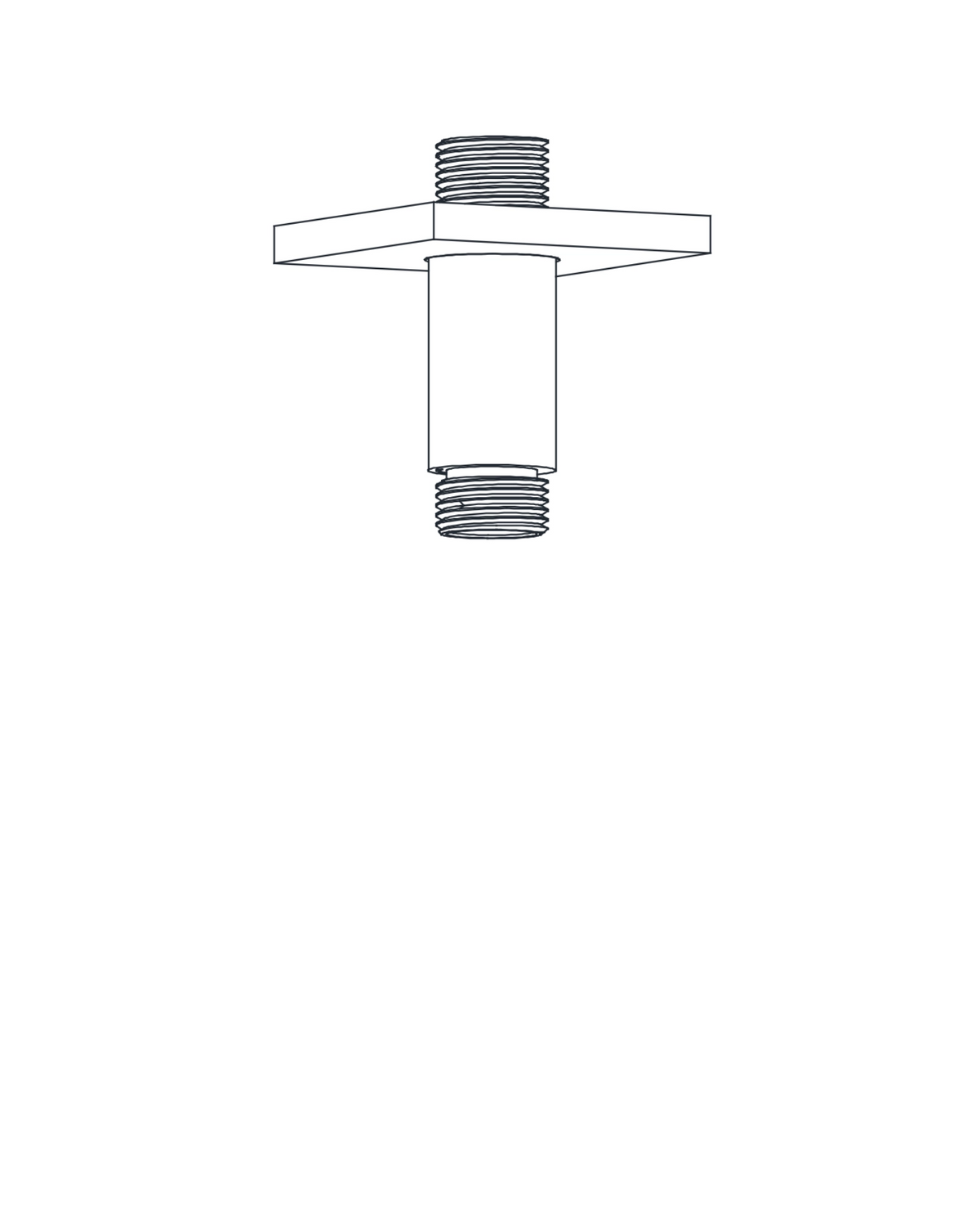 AQUALEM CR0202 Universal 2" Ceiling Shower Arm