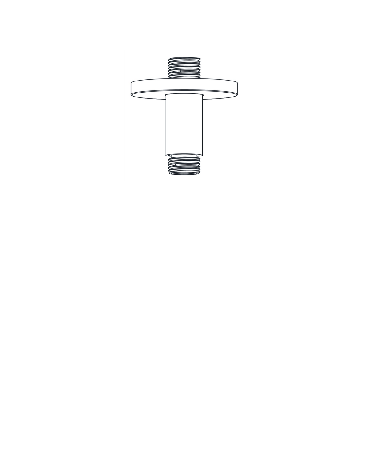 AQUALEM CR0216 Universal 2" Ceiling Shower Arm