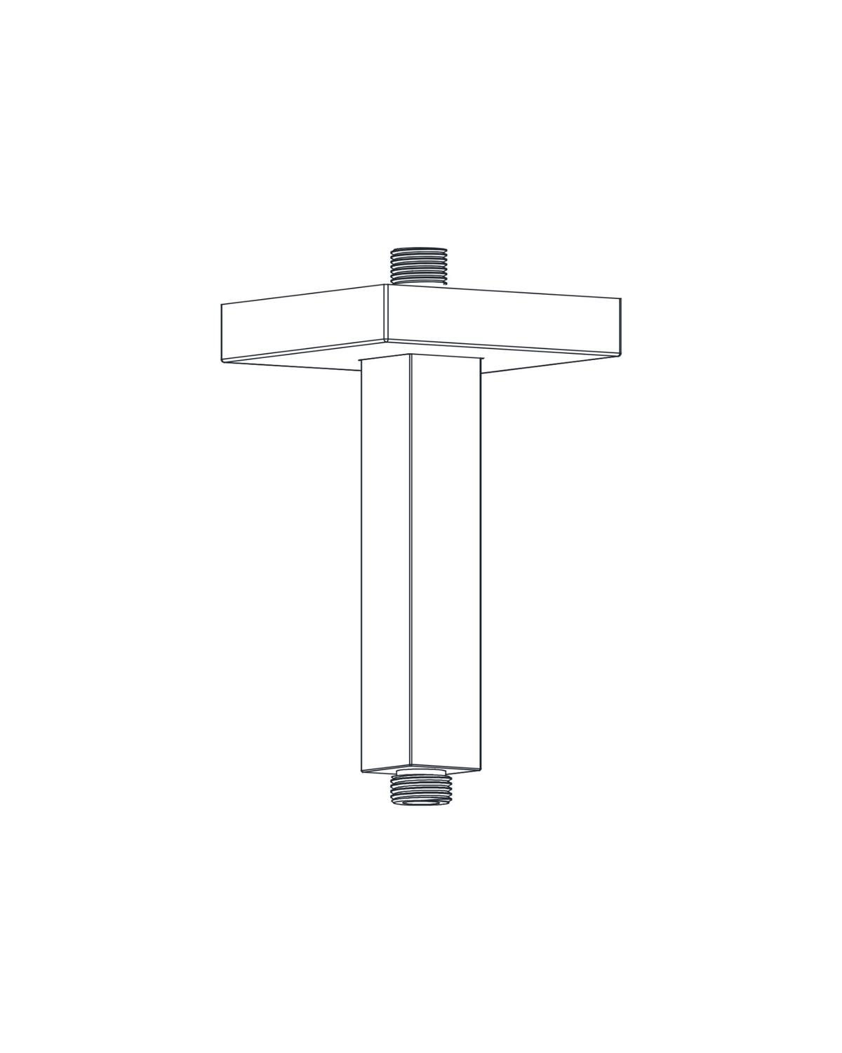 AQUALEM CR0625 Universal 6" Solid Brass Ceiling Shower Arm