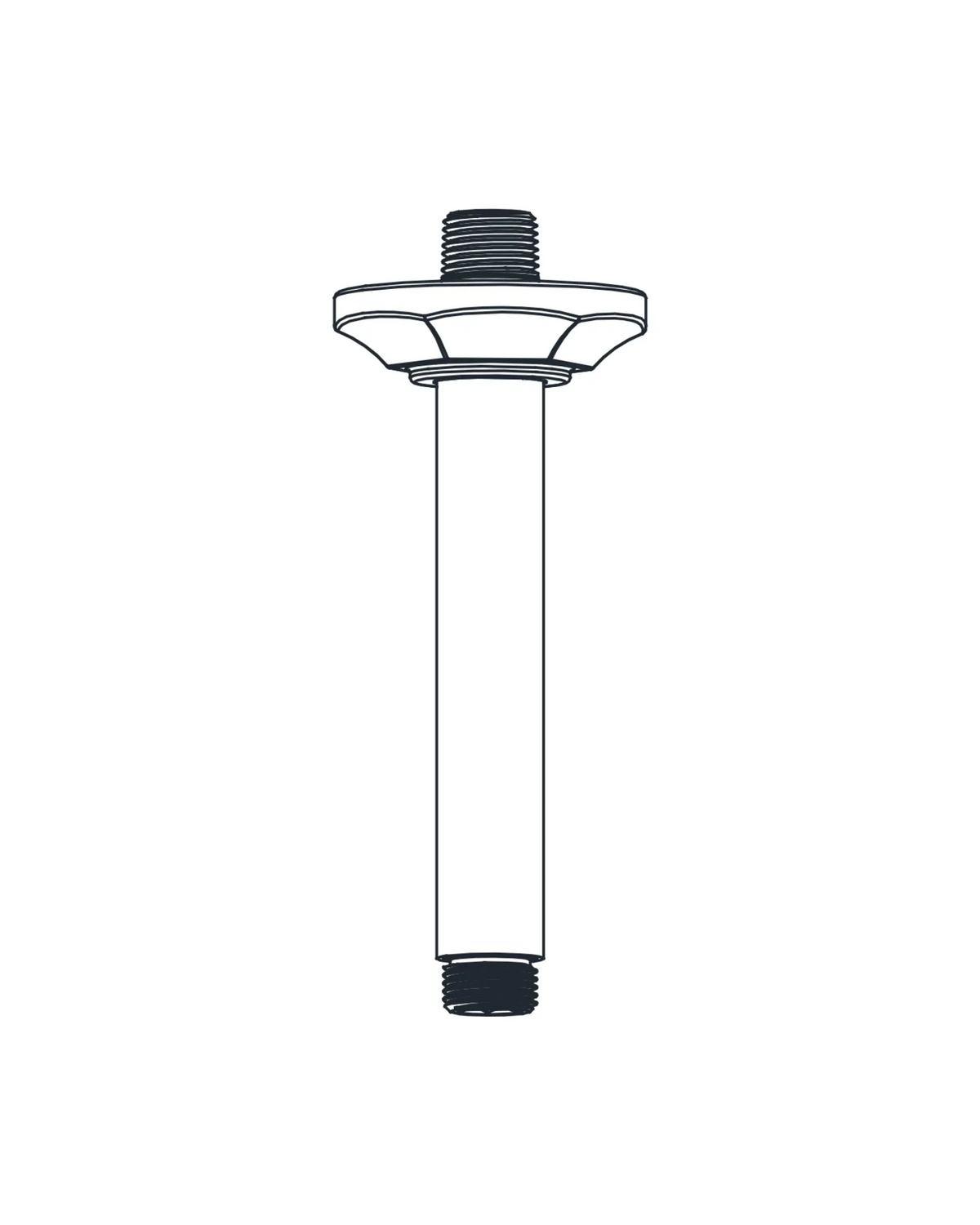 AQUALEM CR0636 Pei 6" Solid Brass Ceiling Shower Arm
