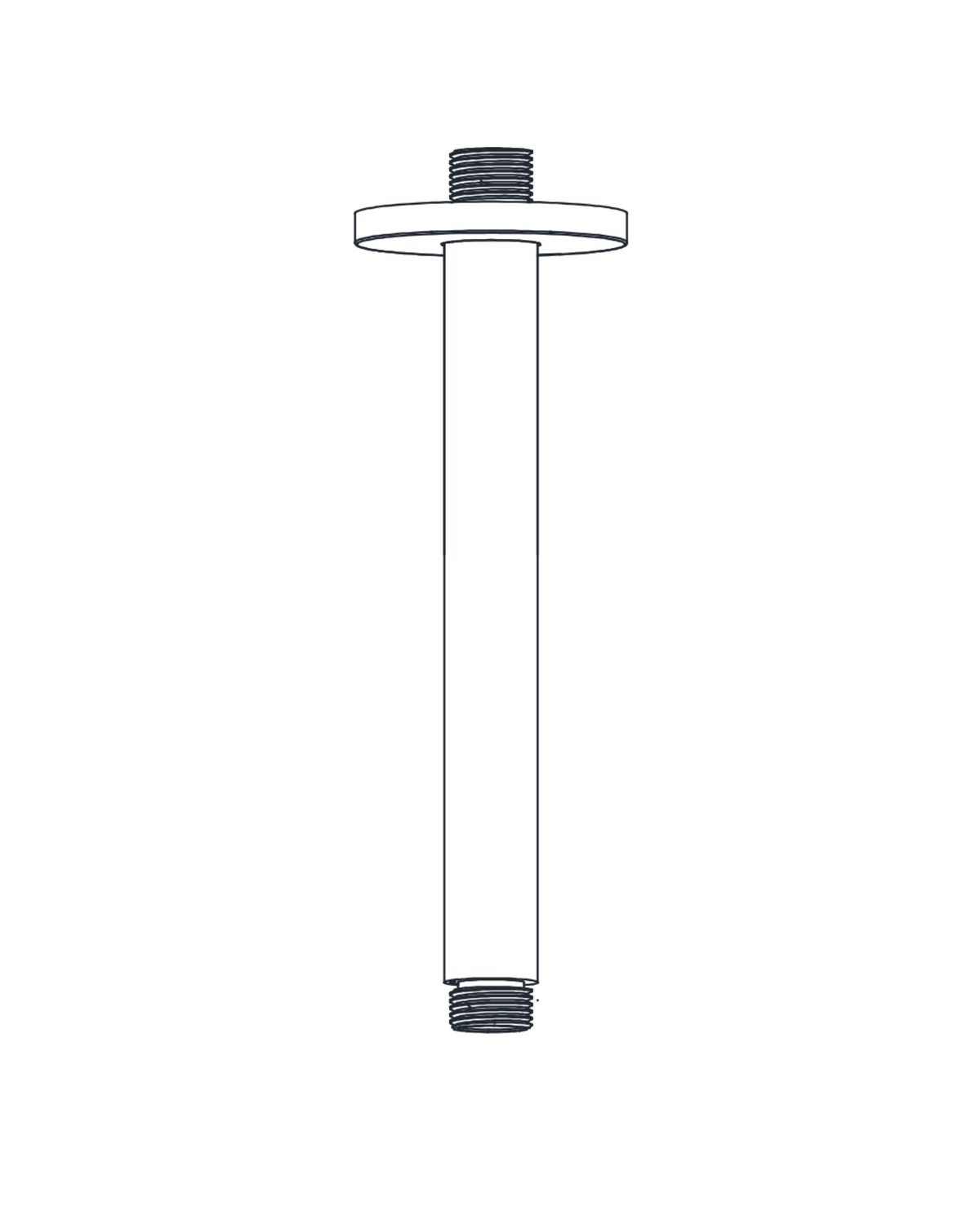 AQUALEM CR0816 Universal 8" Solid Brass Ceiling Shower Arm