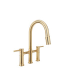 BARIL VILLA CUI-3020-02L Bridge kitchen faucet with 2-function pull-down spray
