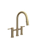 BARIL VILLA CUI-3020-02L Bridge kitchen faucet with 2-function pull-down spray