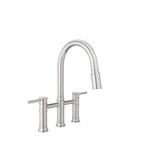 BARIL VILLA CUI-3020-02L Bridge kitchen faucet with 2-function pull-down spray
