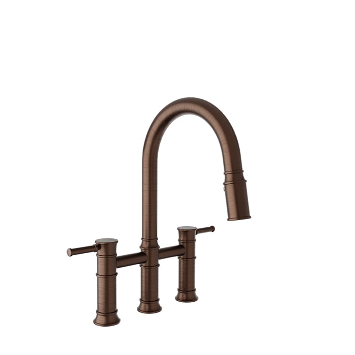 BARIL VILLA CUI-3020-02L Bridge kitchen faucet with 2-function pull-down spray