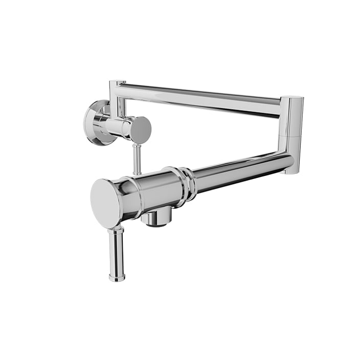 BARIL VILLA CUI-4230-00L Single-hole wall-mounted pot filler with two handles