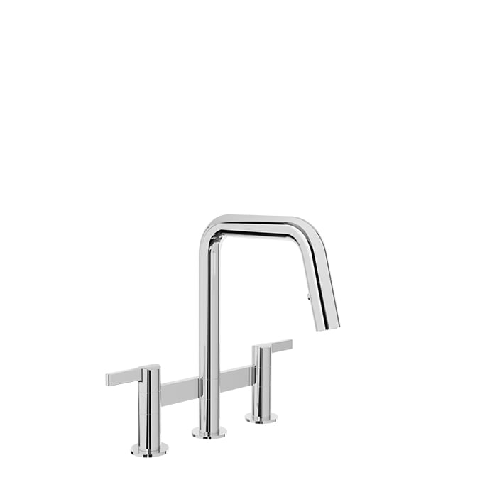BARIL VISION IV CUI-9220-02L Bridge kitchen faucet with 2-function pull-down spray