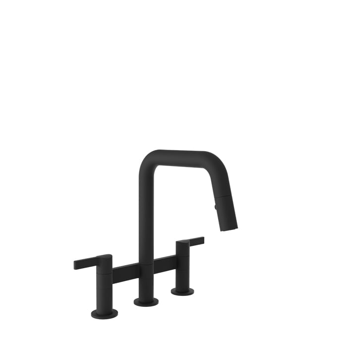 BARIL VISION IV CUI-9220-02L Bridge kitchen faucet with 2-function pull-down spray