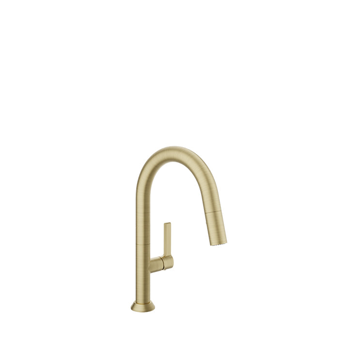 BARIL CUI-9345-02L Single Hole Bar / Prep Kitchen Faucet With 2-Function Pull-Down Spray
