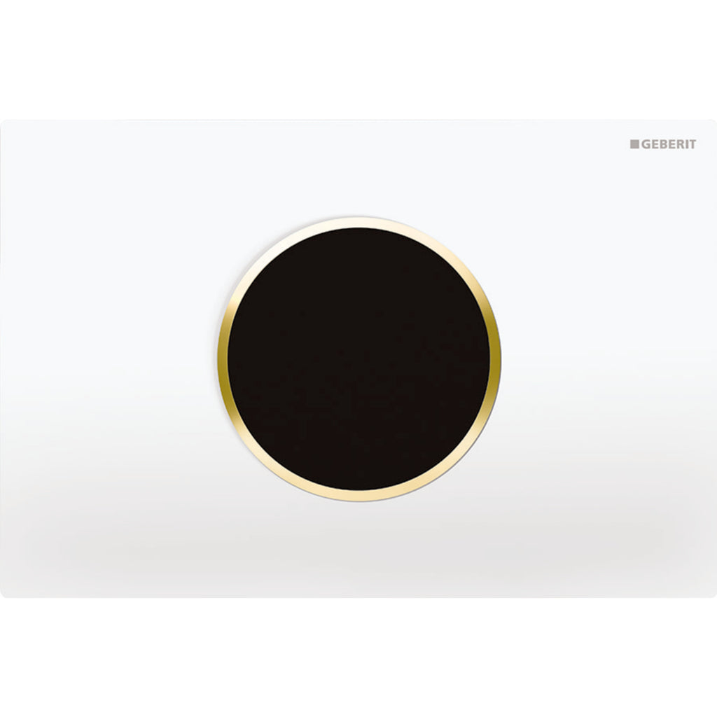 GEBERIT 115.907.Kh.6 Wc Flush Control With Electronic Flush Actuation, Mains Operation, Dual Flush, Sigma10 Actuator Plate, Automatic/Touchless