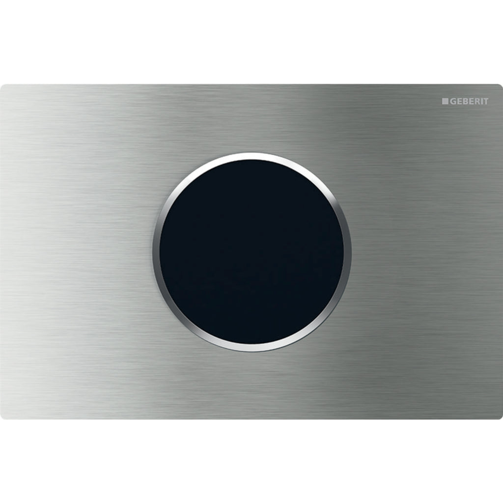 GEBERIT 115.907.Kh.6 Wc Flush Control With Electronic Flush Actuation, Mains Operation, Dual Flush, Sigma10 Actuator Plate, Automatic/Touchless