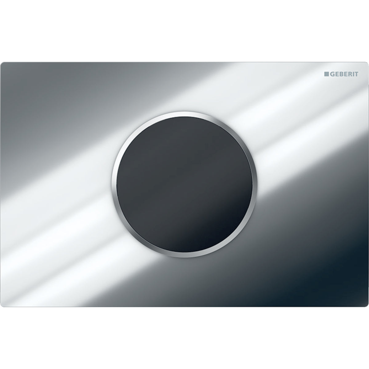 GEBERIT 115.908.Kh.1 Wc Flush Control With Electronic Flush Actuation, Battery Operation, Dual Flush, Actuator Plate Sigma10, Automatic/Touchless