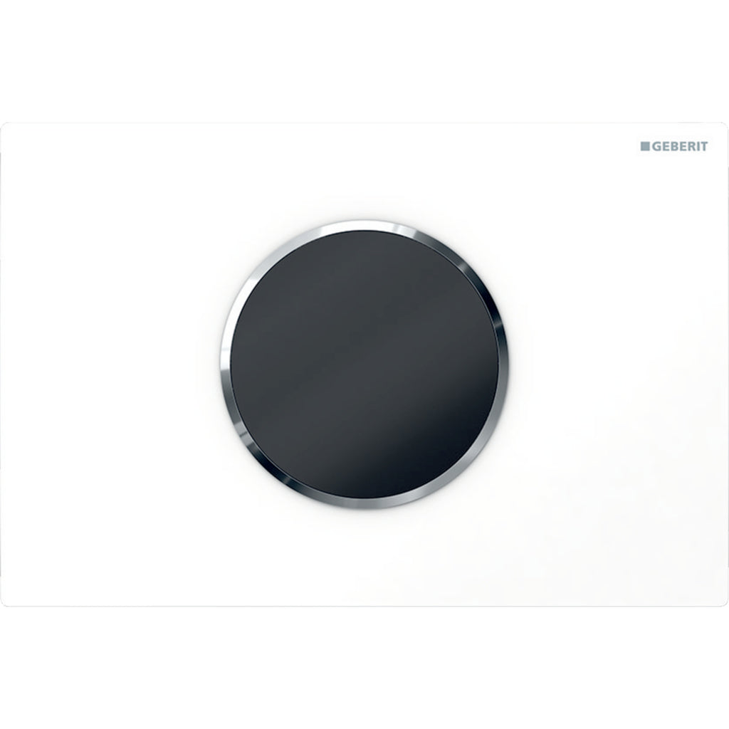 GEBERIT Cr115-8Kh1 Wc Flush Control With Electronic Flush Actuation, Battery Operation, Dual Flush, Actuator Plate Sigma10, Automatic/Touchless