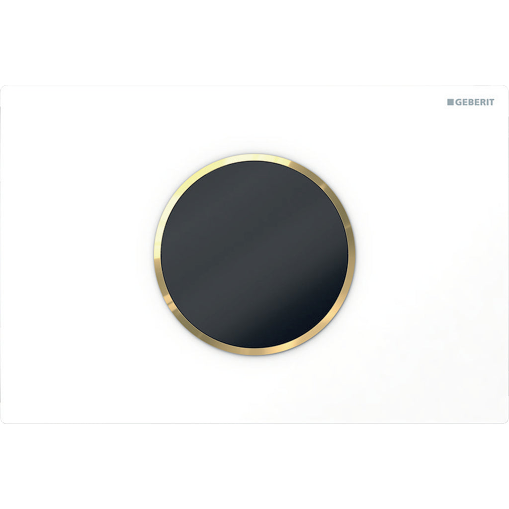GEBERIT 115.908.Kh.1 Wc Flush Control With Electronic Flush Actuation, Battery Operation, Dual Flush, Actuator Plate Sigma10, Automatic/Touchless