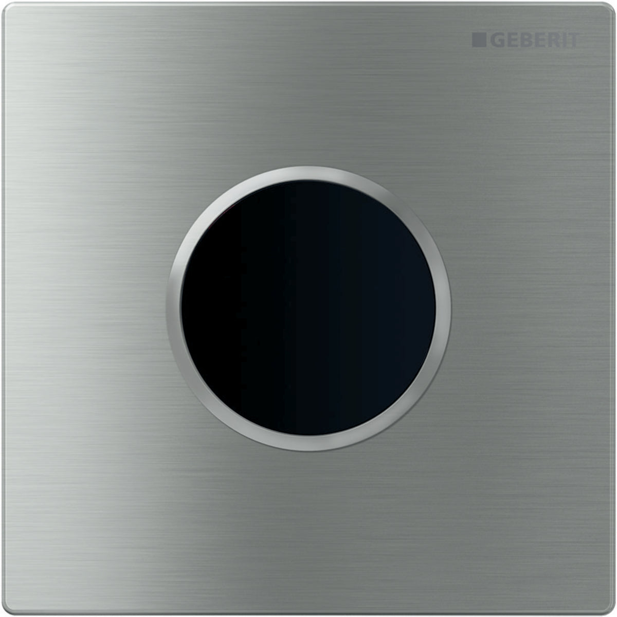 GEBERIT 116.025.Sn.1 Urinal Flush Control With Electronic Flush Actuation, Mains Operation, Cover Plate Type 10 Main image