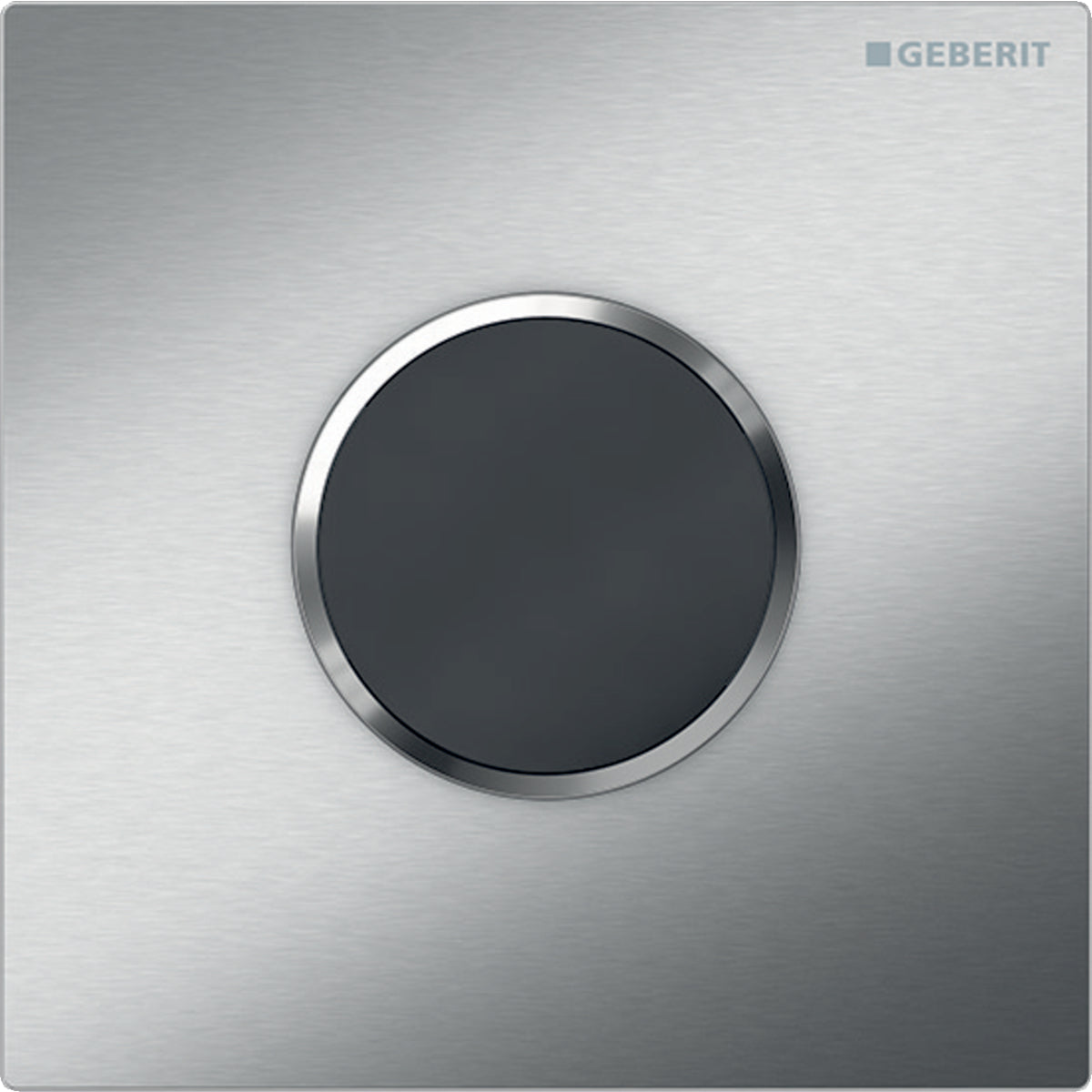 GEBERIT 116.035.Sn.1 Urinal Flush Control With Electronic Flush Actuation, Battery Operation, Cover Plate Type 10 Main image