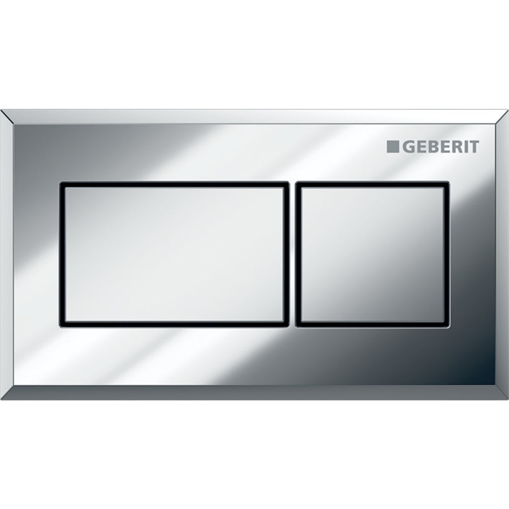 GEBERIT 116.051.Gh.1 Remote Flush Actuation, Square Design, Pneumatic, For Dual Flush, Concealed Actuator