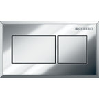 GEBERIT 116.051.Gh.1 Remote Flush Actuation, Square Design, Pneumatic, For Dual Flush, Concealed Actuator