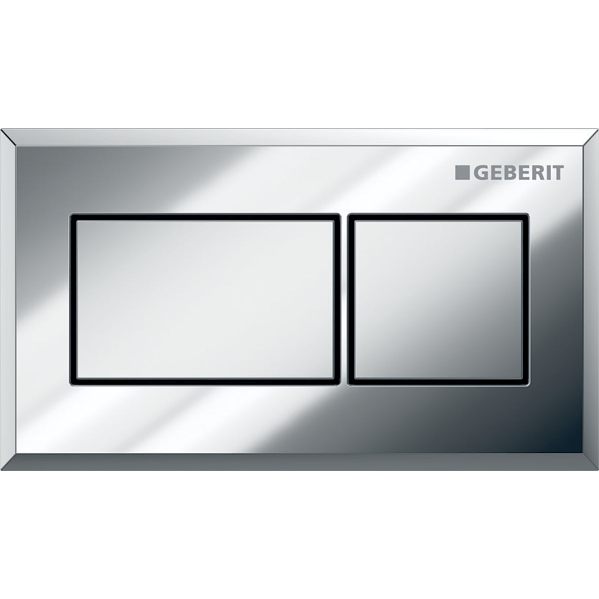 GEBERIT 116.051.Gh.1 Remote Flush Actuation, Square Design, Pneumatic, For Dual Flush, Concealed Actuator