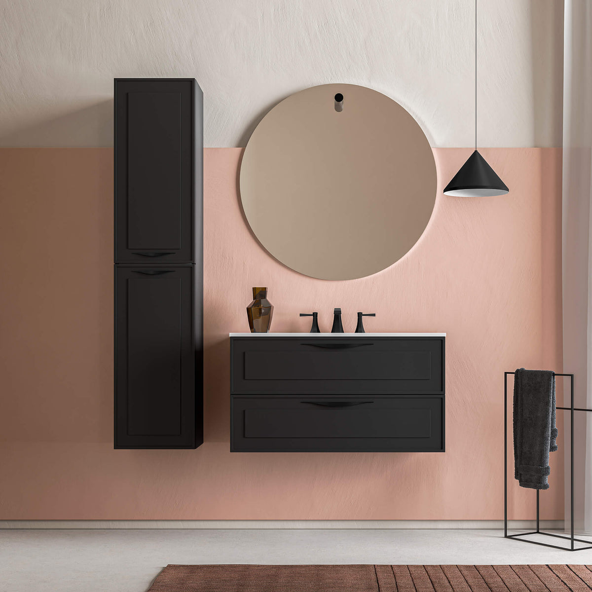 STONETOUCH DEV36 Deville Wall Mounted Vanity 36"