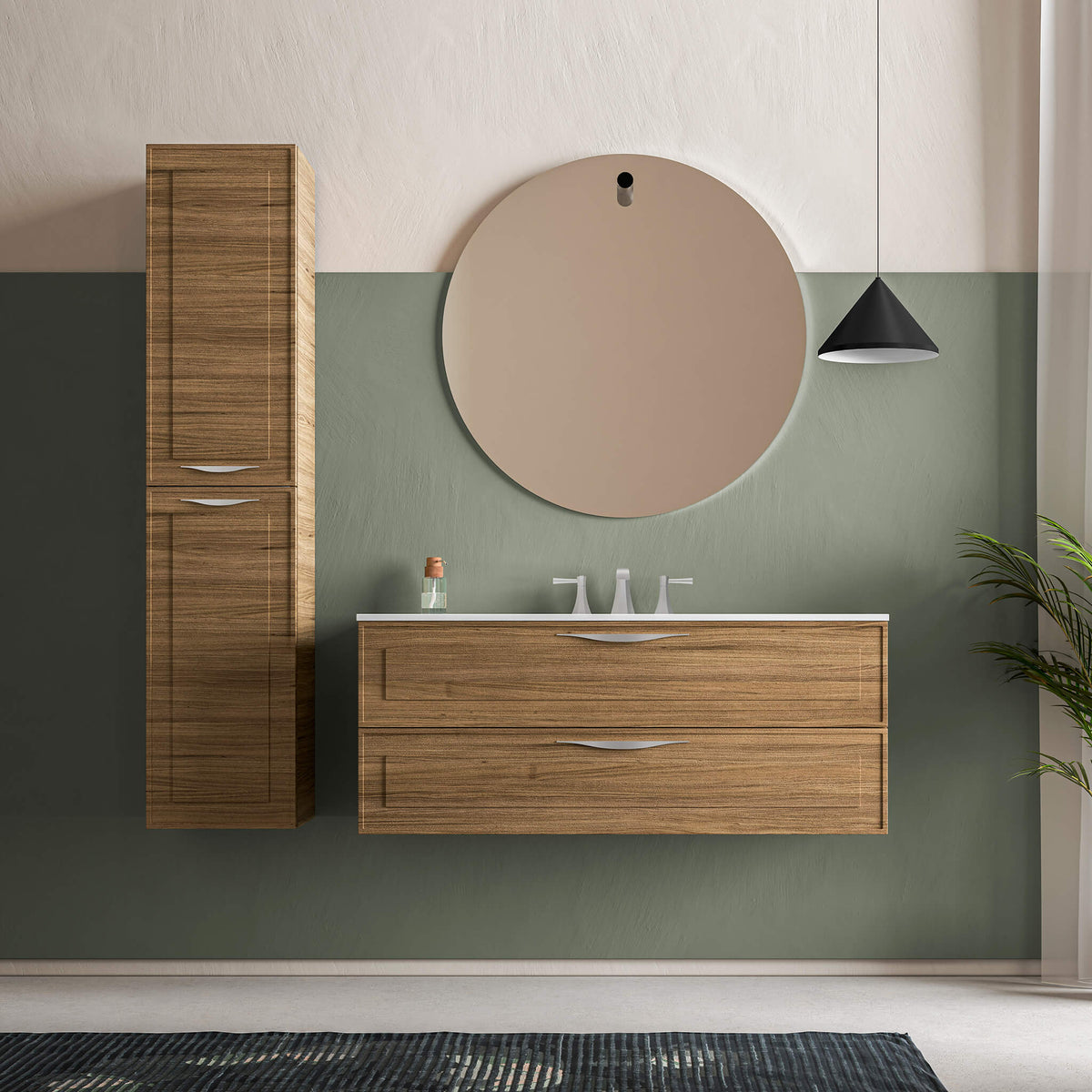 STONETOUCH DEV48 Deville Wall Mounted Vanity 48"