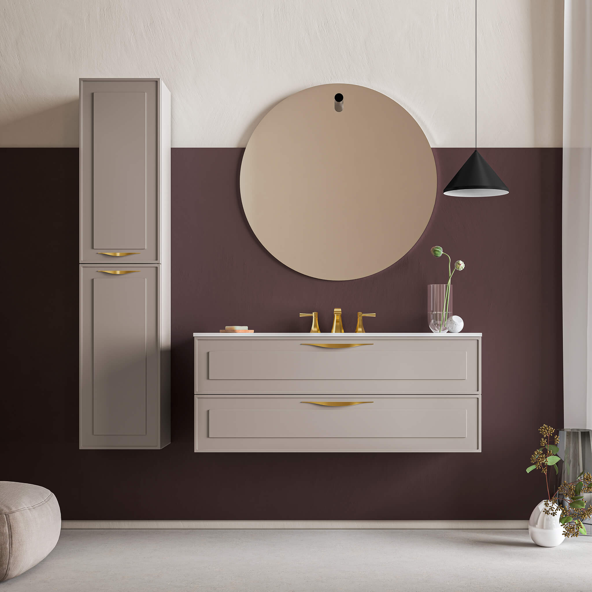 STONETOUCH DEV48 Deville Wall Mounted Vanity 48" Secondary image