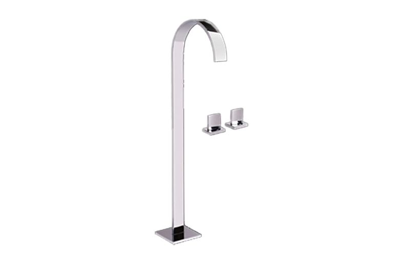 Graff Sade G-1815-C14 Floor-Mounted Vessel Filler W/Deck-Mounted Handles