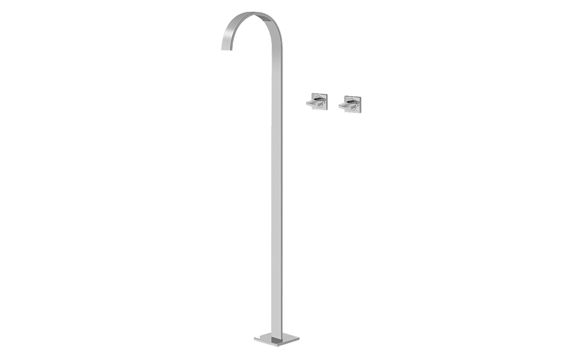 Graff Sade G-1815-C14U Floor-Mounted Vessel Filler W/Wall-Mounted Handles