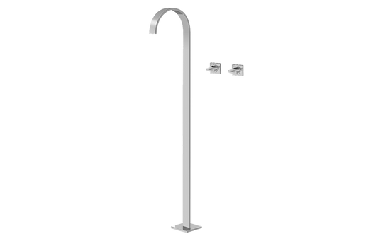 Graff Sade G-1815-C14U Floor-Mounted Vessel Filler W/Wall-Mounted Handles