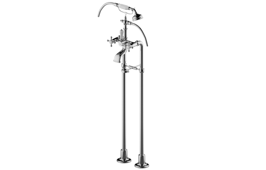 Graff Adley - G-3895-C2 Exposed Floor-Mounted Tub Filler w/Handshower Set