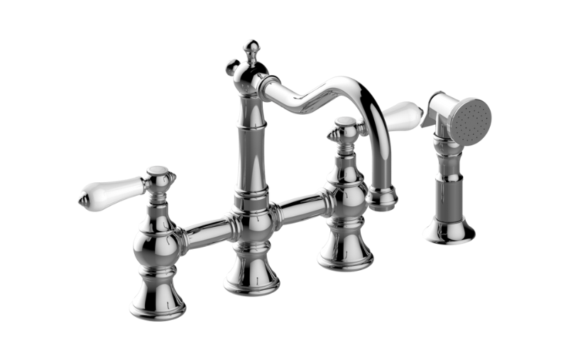 GRAFF Adley G-4846-LC1 Bridge Faucet with Side Spray Main image