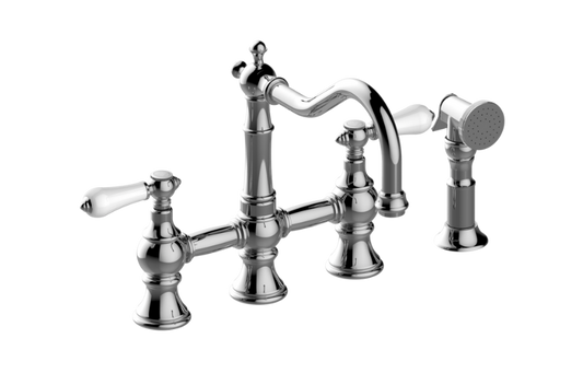 GRAFF Adley G-4846-LC1 Bridge Faucet with Side Spray