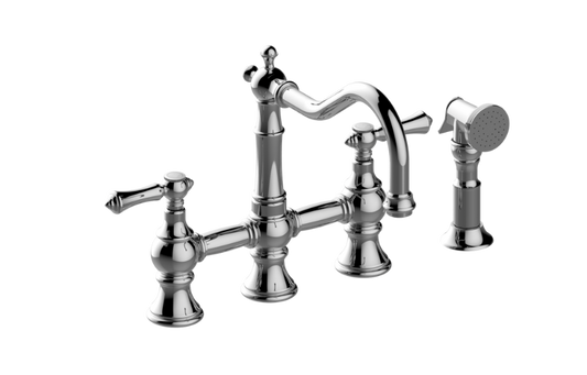 GRAFF Adley G-4846-LM15 Bridge Faucet with Side Spray