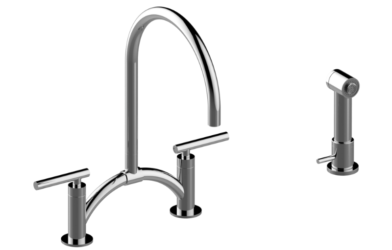 GRAFF Sospiro G-4895-LM49 Bridge Faucet with Independent Side Spray