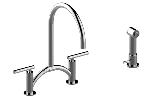 GRAFF Sospiro G-4895-LM49 Bridge Faucet with Independent Side Spray