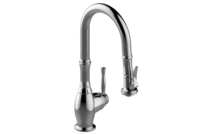 GRAFF Duxbury G-5810-LM68K Pull-Down Bar/Prep Faucet with Chef's Pro Sprayer