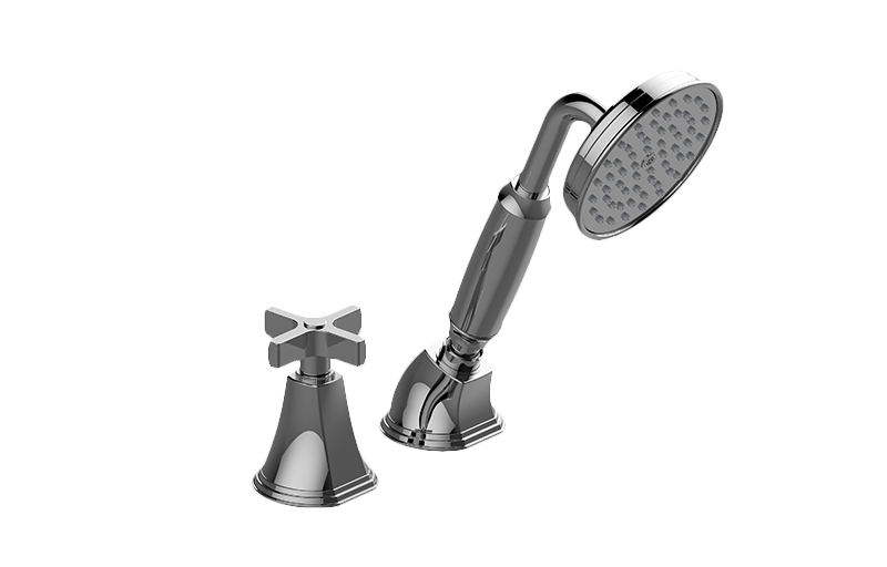 Graff Finezza UNO - G-6855-C15B-T Deck-Mounted Handshower & Diverter Set w/Cross Handle (Trim)