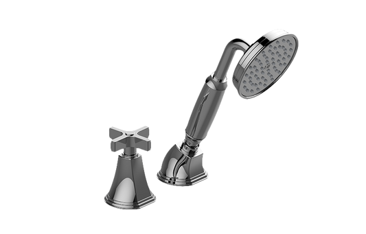 Graff Finezza UNO - G-6855-C15B-T Deck-Mounted Handshower & Diverter Set w/Cross Handle (Trim)