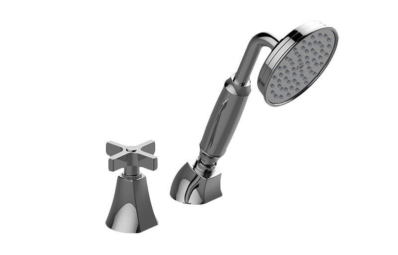 Graff Finezza DUE - G-6856-C15B-T Deck-Mounted Handshower & Diverter Set w/Cross Handle (Trim) Main image