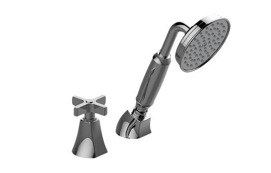 Graff Finezza DUE - G-6856-C15B-T Deck-Mounted Handshower & Diverter Set w/Cross Handle (Trim)