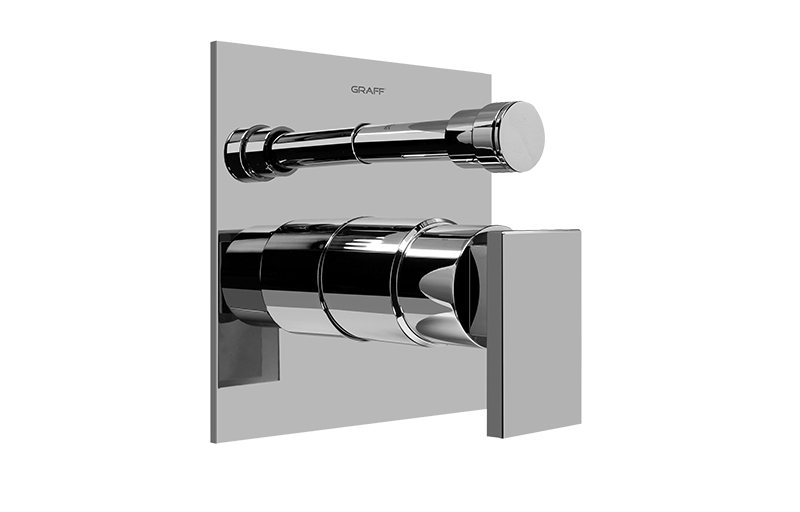 GRAFF Solar G-7090-LM31S-T Pressure Balancing Valve Trim with Handle and Diverter (Trim)