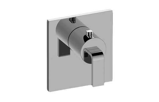 GRAFF Immersion G-8043-LM40E-T Square M-Series Thermostatic Valve Trim Plate with Handle