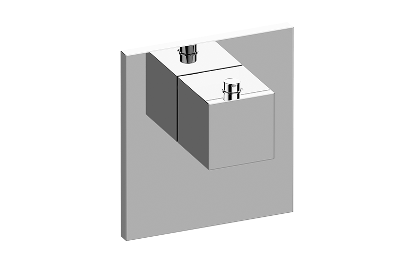 GRAFF Incanto G-8043-SH-T Square M-Series Thermostatic Valve Trim Plate with Handle