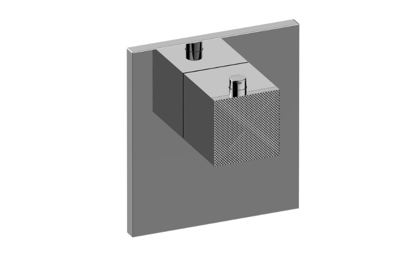 GRAFF Incanto G-8043-SK-T Square M-Series Thermostatic Valve Trim Plate with Handle
