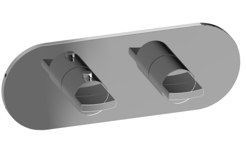 GRAFF Sade/Targa G-8047H-C14E0-T Round M-Series Valve Trim with Two Handles (Horizontal Orientation)