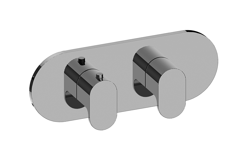 GRAFF Ametis  G-8047H-LM44E0-T Round M-Series Valve Trim with Two Handles (Horizontal Orientation) Main image