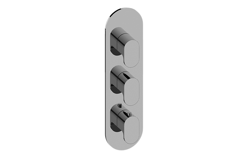GRAFF Ametis  G-8056-LM44E0-T Round M-Series Valve Trim with Three Handles