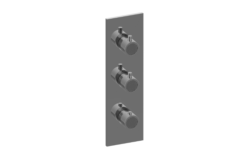 GRAFF Cameo G-8057-RK0-T Square M-Series Valve Trim with Three Handles