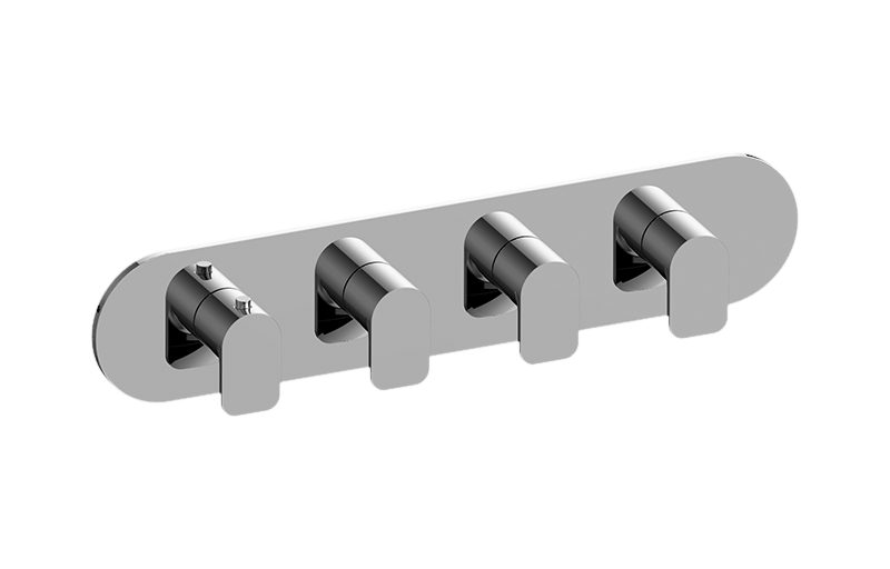 GRAFF Sento G-8058H-LM42E0-T Round M-Series Valve Trim with Four Handles (Horizontal Orientation)