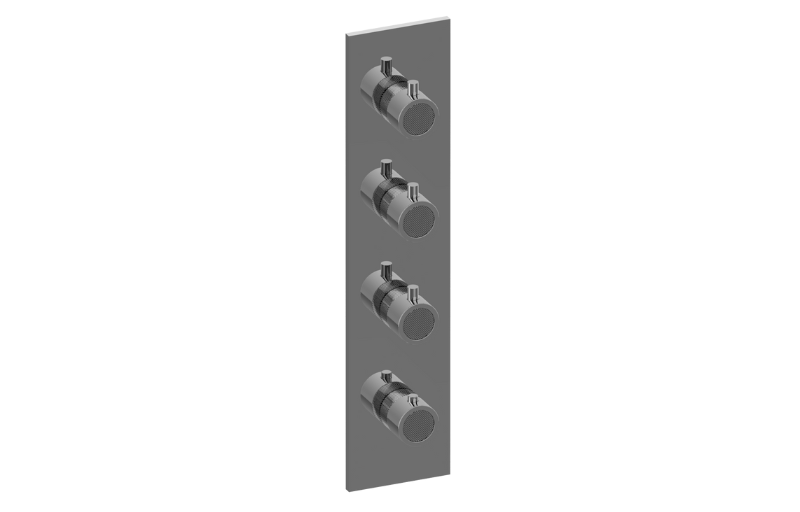 GRAFF Incanto G-8059-RK0-T Square M-Series Valve Trim with Four Handles